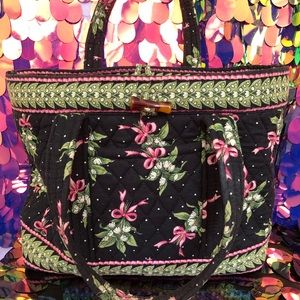 Vera Bradley pink bow toggle tote